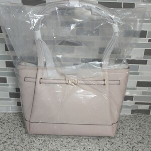 Michael Kors Reed Large Pebbled Leather Tote Bag (Powder Blush)